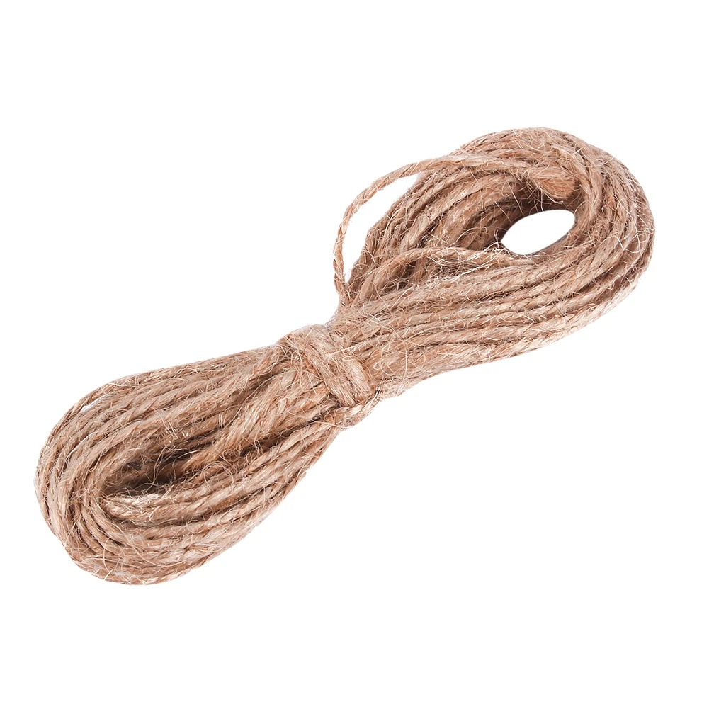 Jute touw, jutekoord, hennep touw, natuurlijk bruin, voor hanglabels, sieraden, kettingen, doe-het-zelf knutselprojecten, 8 meter, jute draad, hennep touw.