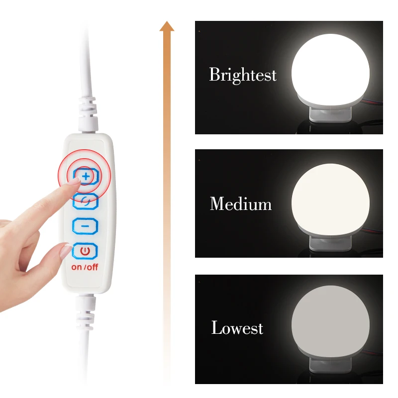 Makeup Mirror LED Light Bulbs Vanity Lights USB 12V Bathroom Dressing Table Lighting Dimmable LED Vanity Light For Mirror Light image 2