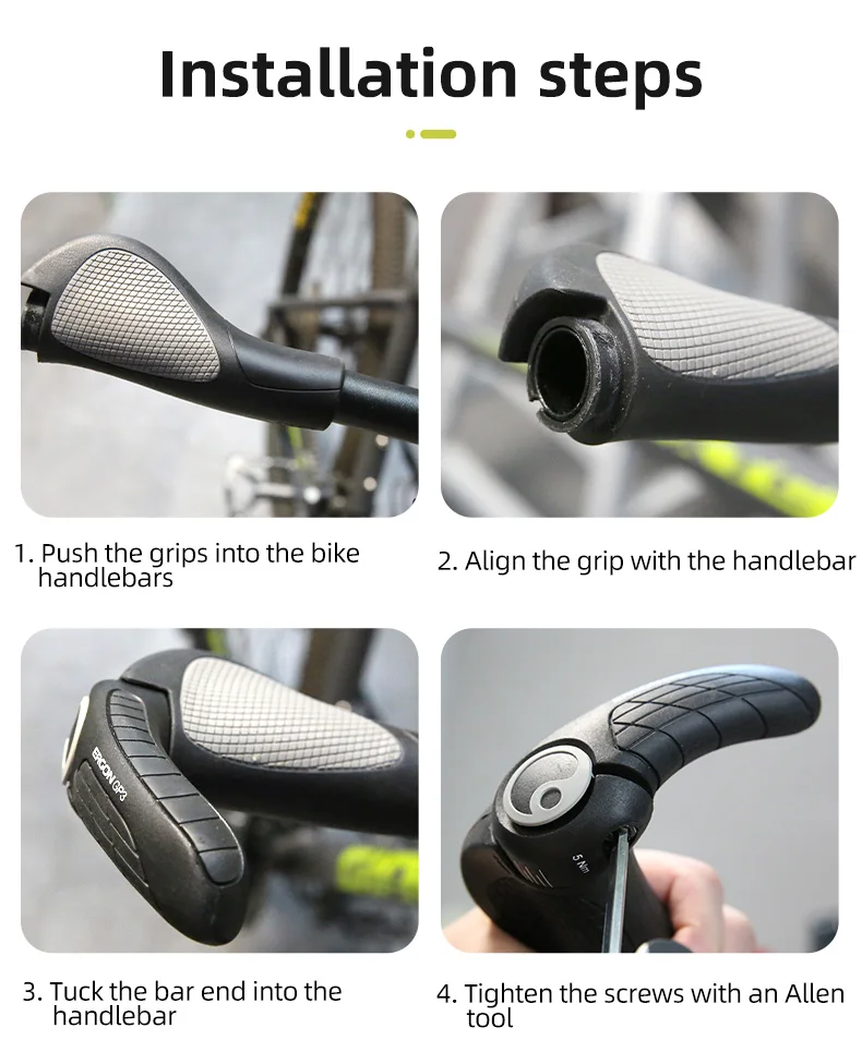 ERGON Fahrradgriffe aus Gummi, MTB-Griffe mit Klemmhalterung, Ergonomisch, Rutschfest, Stoßdämpfend, Lock-On-Enden, Mountainbike-Griffe – Detail 16