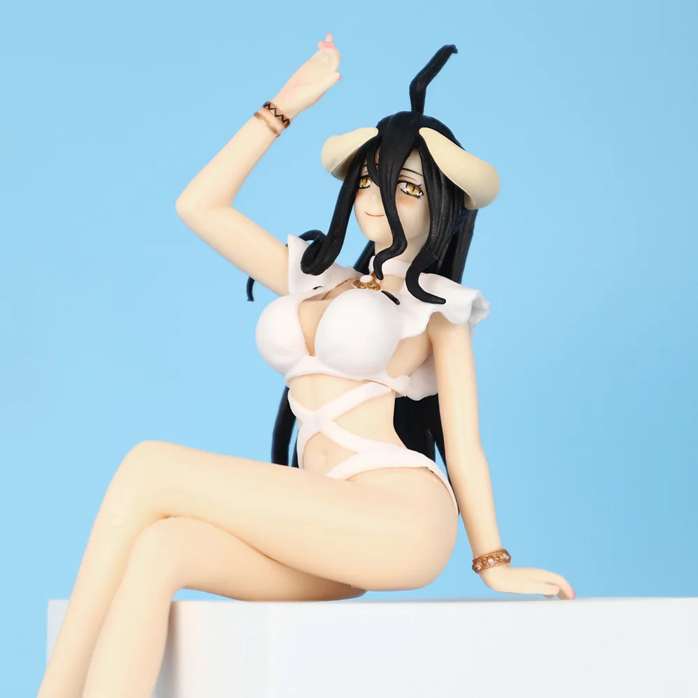 

Animation Overlord Albedo Sitting Posture Beautiful Girl Car Ornament Home Decoration Crafts Small Figurines & Miniatures Gift