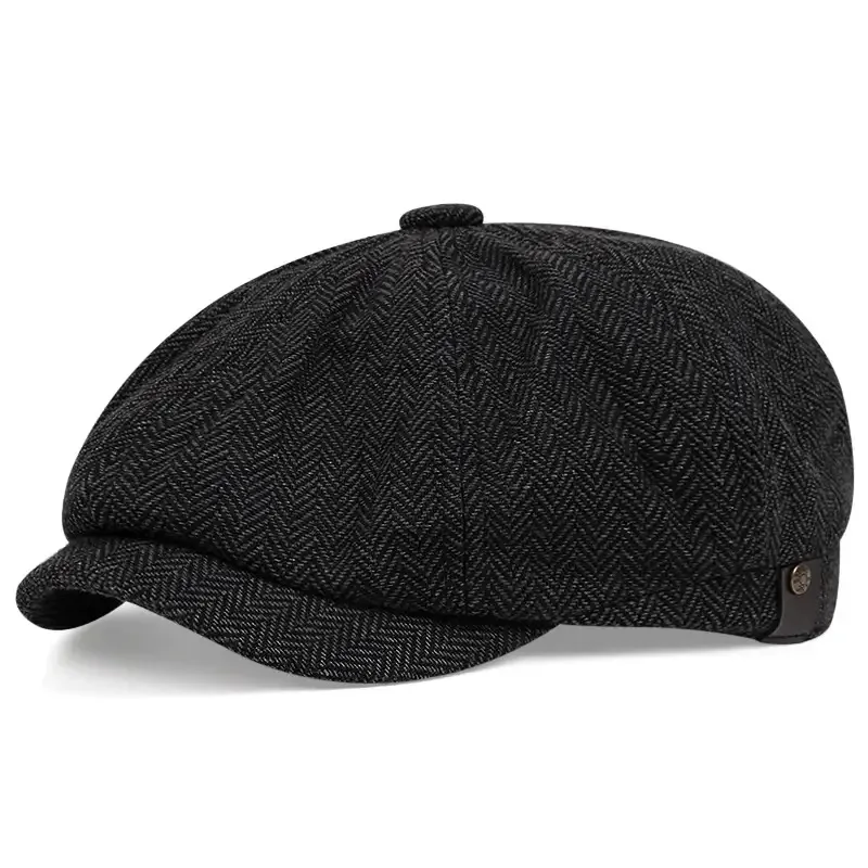 Peaky Blinders Cap for Men, Vintage Newsboy Baker Boy Hat, Women‘s Beret Retro British Gangster Style Winter Hat view 6