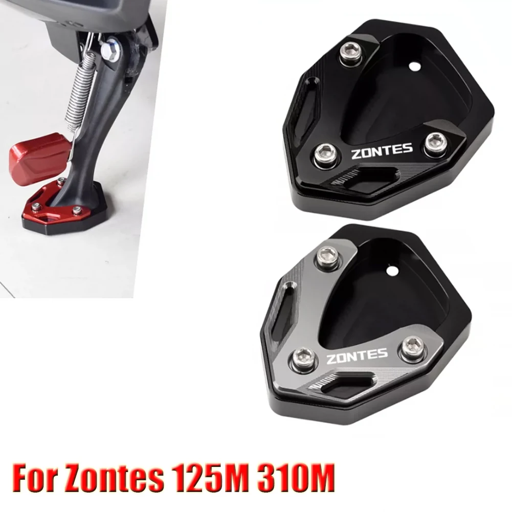 For ZONTES 125M 310M Motorcycle Kickstand Side Stand Extension Pad Widen Foot Side Support Plate Enlarger Extension Plate