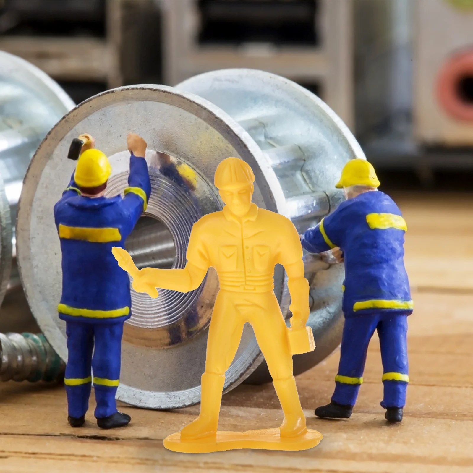 Micro paisaje de 45 piezas para niños, modelo de hombre de ingeniería, juguetes para niños, figuras de trabajadores, Kit de adornos para niños