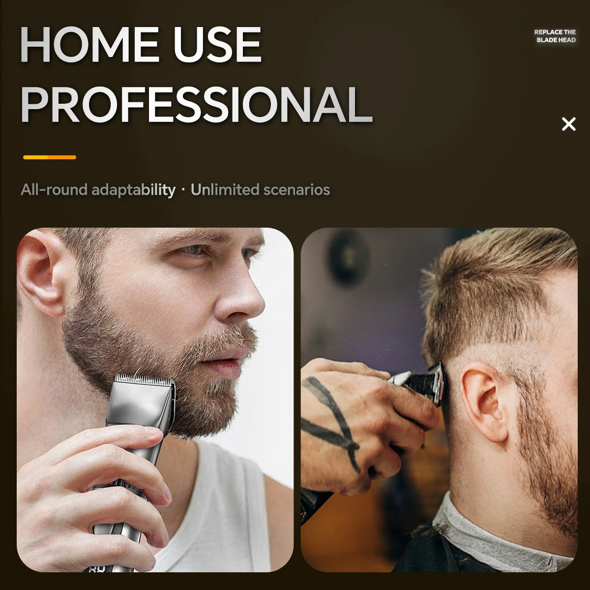 Para cuchillas Wahl Clipper, repuesto profesional, acero rico en carbono con tornillos dorados para un corte suave