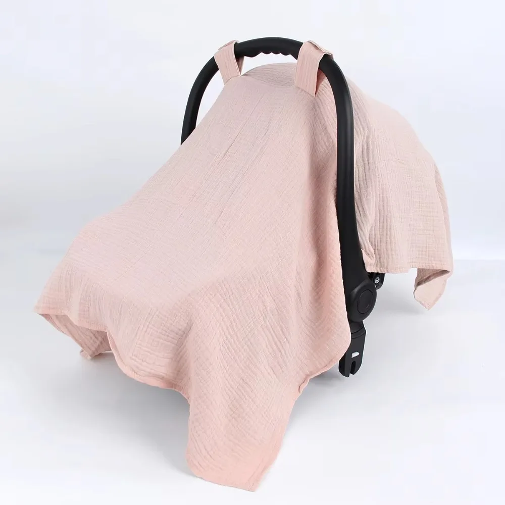 Penutup Kereta Dorong Bayi Katun Penutup Kain Kasa Pelindung Matahari Penutup Kursi Pengaman Bayi Penutup Penuh Kereta Dorong Bayi Aksesori Kereta Dorong Bayi Penutup Keranjang Bayi