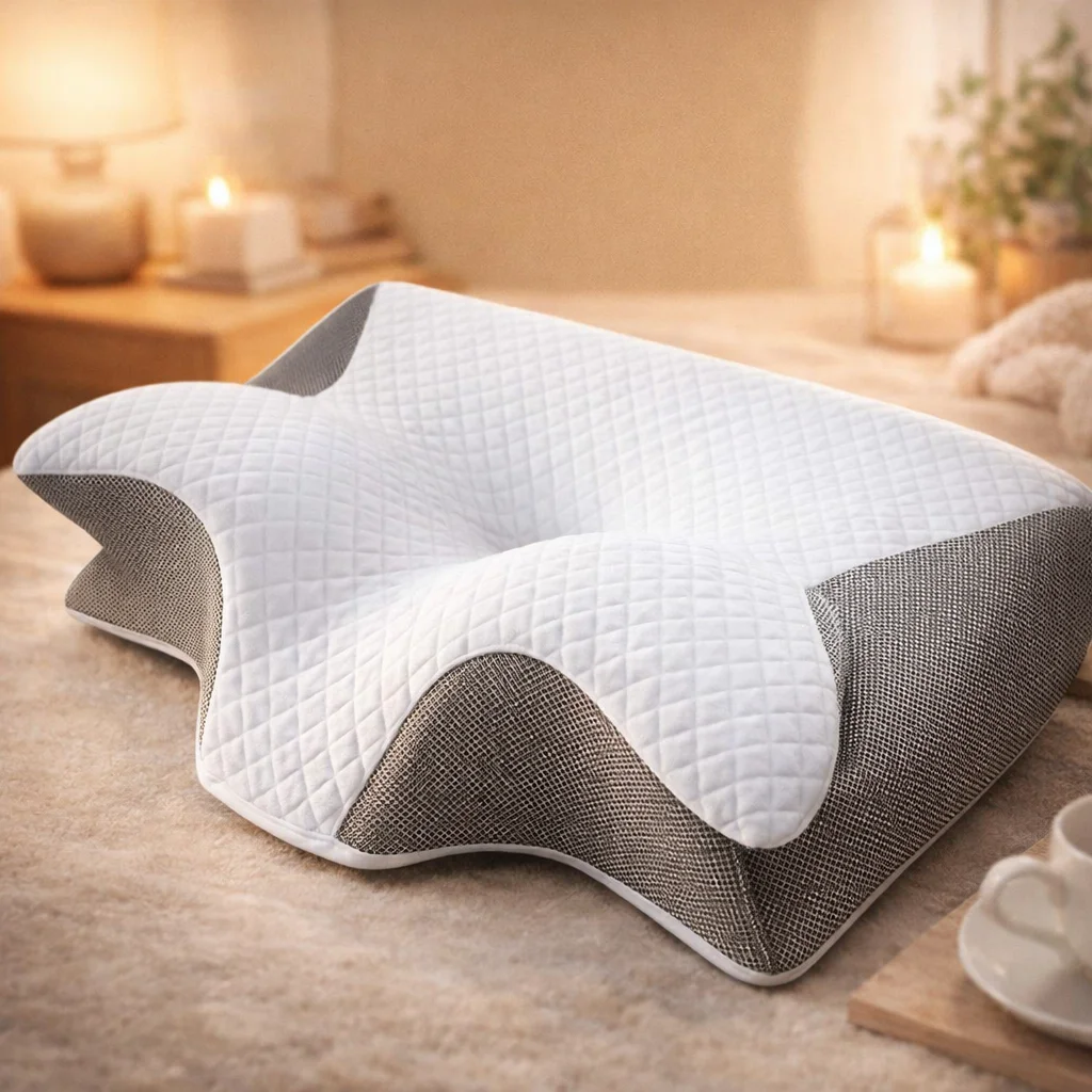 측면, 등, 배 수면자를 위한 인체공학적 목 베개, 어깨 압력 완화를 위한 윤곽형 경추 지지 쿠션