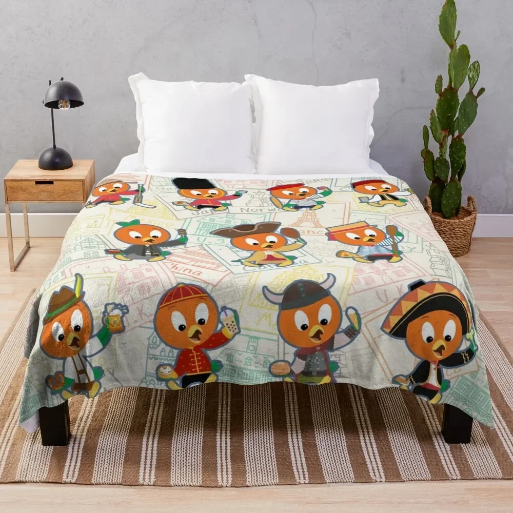 World Showcase Orange Birds Throw Blanket Retros Stuffeds Blankets