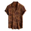 116828-eb9a4d.jpg 3D Digital Printed Men's Short Sleeved Shirt - Retro Flower Pattern