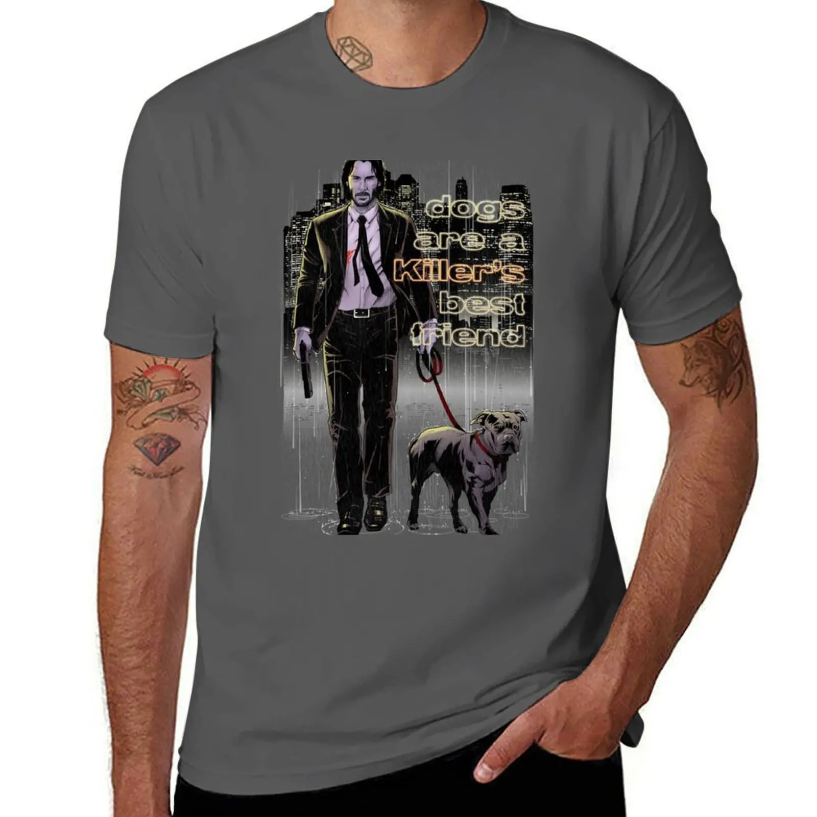 

John wick the movies T-Shirt men t shirt cotton 100% t shirt men 100% cotton luxury brand T-Shirt