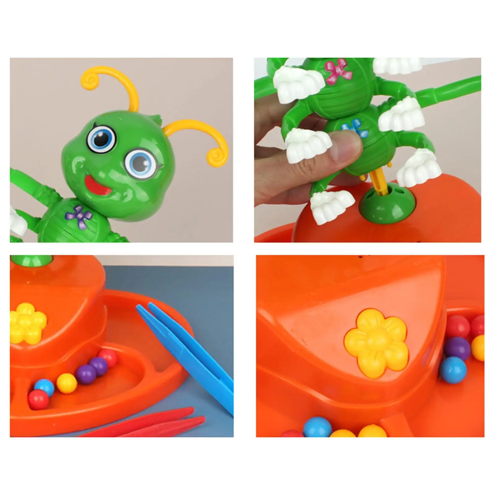 caterpillar-eletrico-verde-leve-seus-bolinhas-para-o-topo-tabuleiro-de-equilibrio-quebra-cabeca