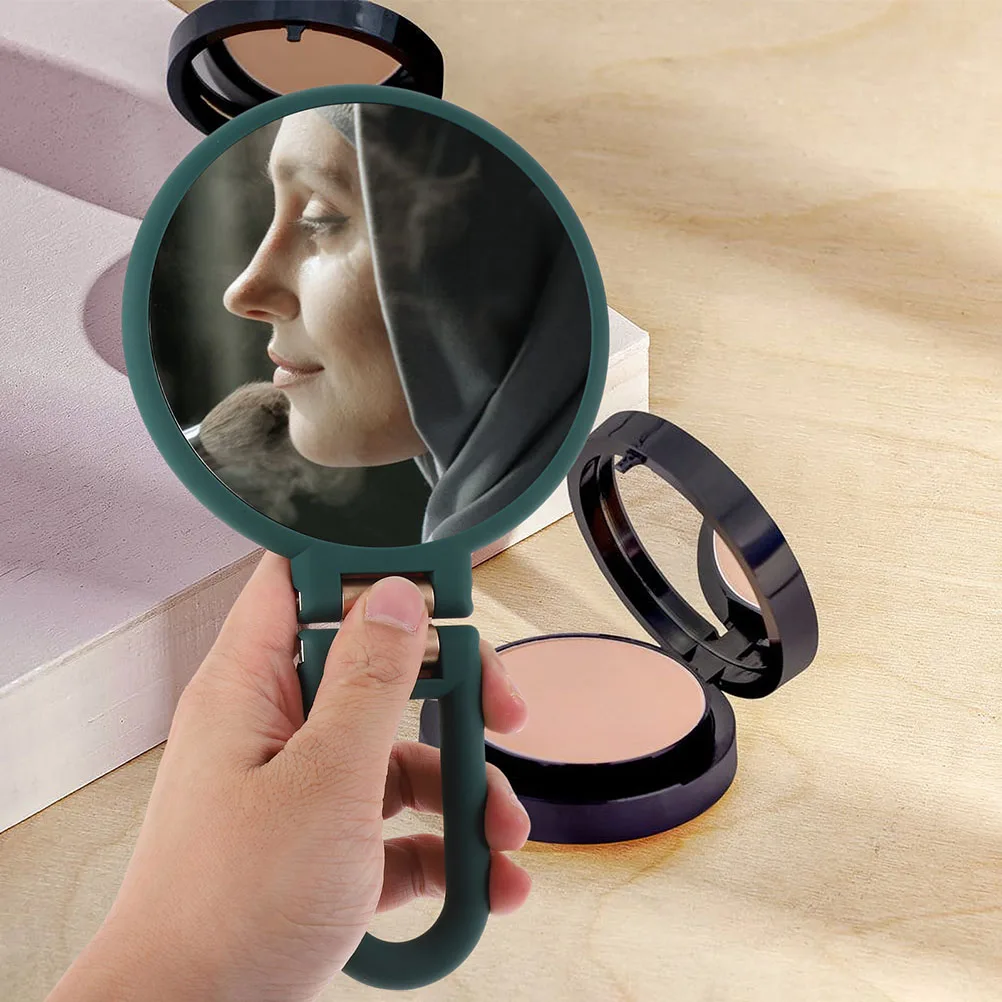 

Portable Dual-Sided Magnification Makeup Mirror Foldable Mirror Travel Vanity Beauty Supply Desktop Tool