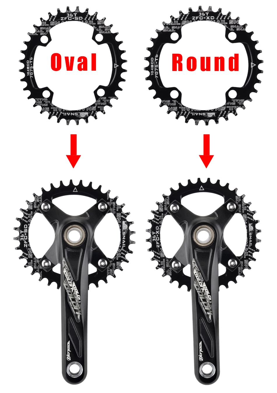 Godx-アルミニウム合金クランクセット,クランクセット,チェーンリング