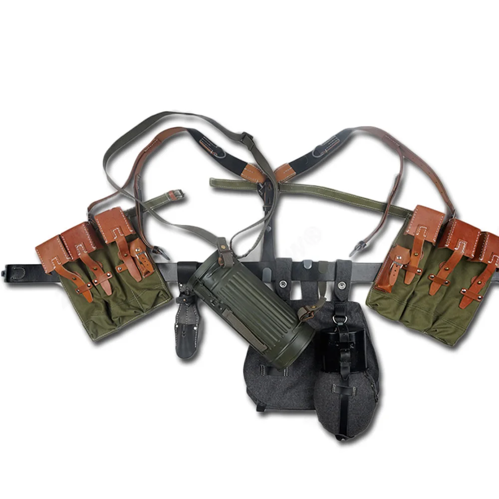 

WW2 MP44 Equipment Group Vintage Style Field Equipment Set Outdoor Adventure Gear Pack Historical Replica Collection