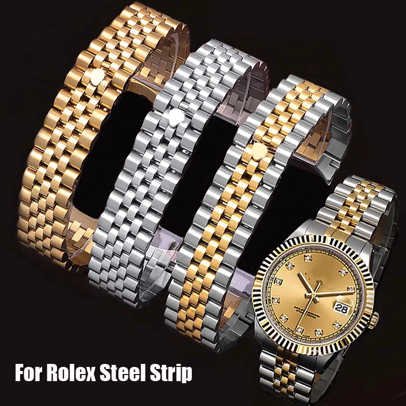 Watch Band For Rolex DATEJUST DAY-DATE OYSTERPERTUAL DATE 904 Stainless Steel Watch Accessories Strap 20mm 21mm Watch Bracelet