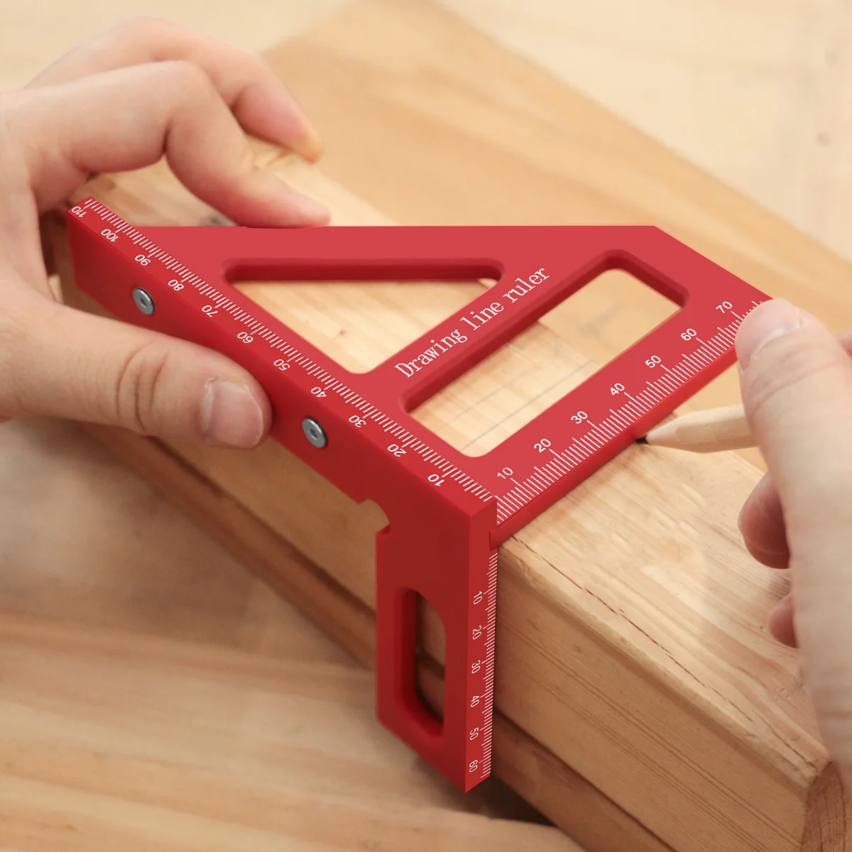 45°/90° Square Protractor Triangle Rulers,3D Multi-Angle Measuring Ruler,  Woodworking Drawing Line Diy Hand Tool