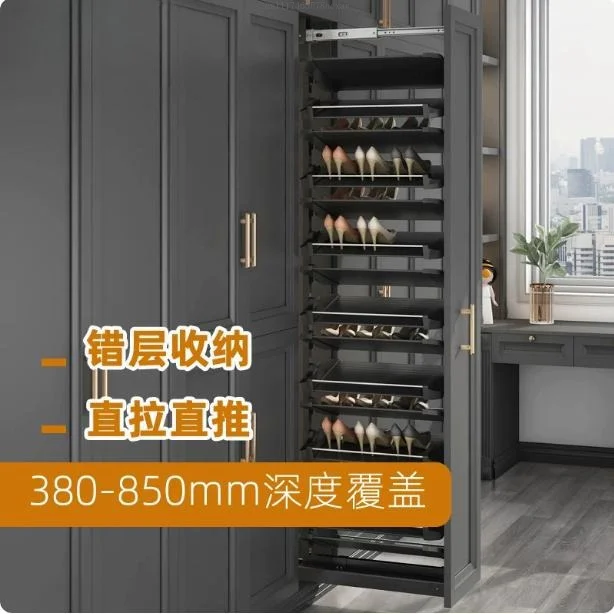 Built-in Pull-out Shoe Rack Push-pull Large-capacity Retractable Basket Compartment Shoe Cabinet Storage