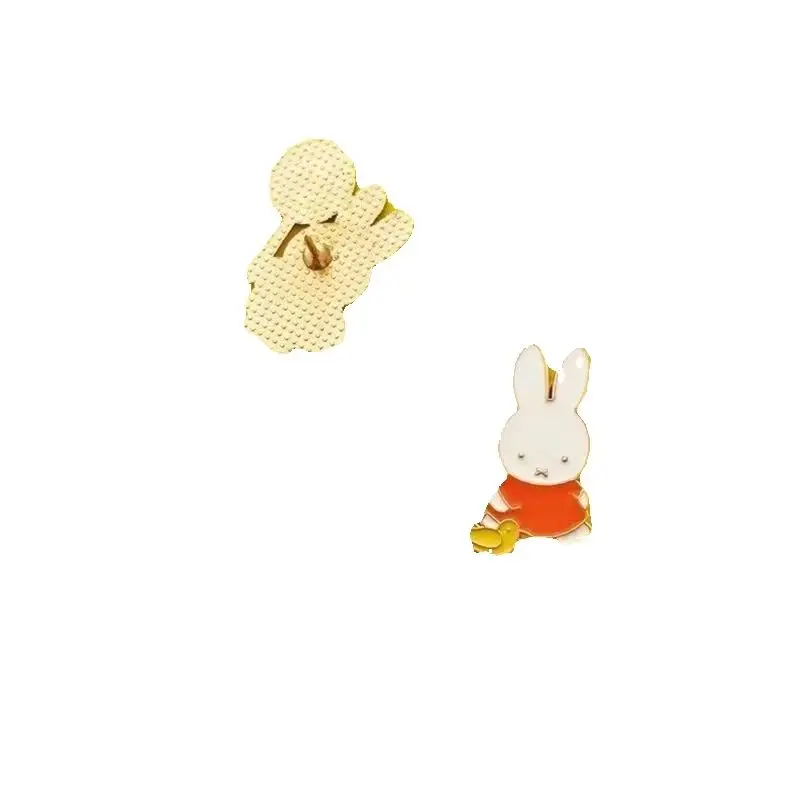 ​​Miffy Cute Cartoon Bunny Brooch Kawaii Unique Anime for Schoolbag Stylish Gift for Besties Versatile All-Match