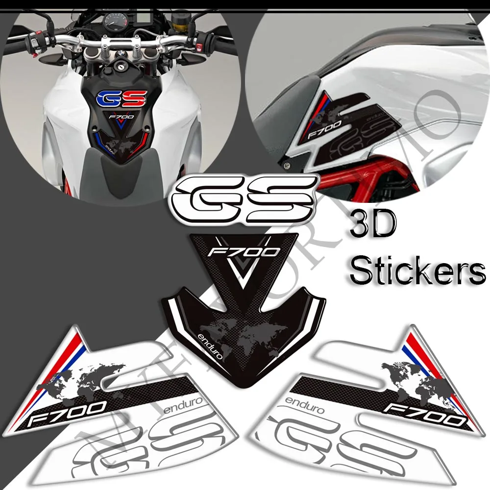 For BMW F700GS F700 F 700 GS GSA ADV ADVENTURE 3D Stickers Decals Protection Protector Gas Fuel Oil Kit Knee Tank Pad Grips