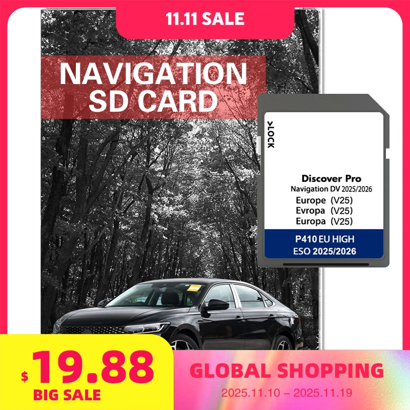 

DV V25 for VW Golf Passat Touran Discover Pro Media Car 64GB Navigation SD Card GPS Sat Nav Upgrade Europe Map SD Card
