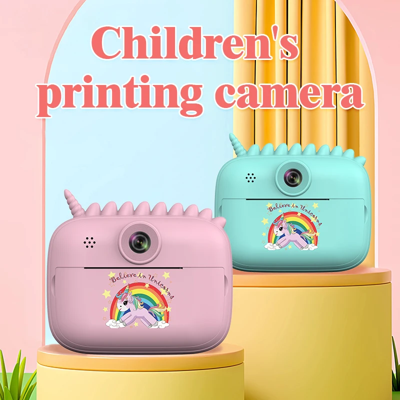 Instant Print Digital Kids Camera 1080p HD For Gifts Boys Birthday Girls Children Paper Shoot Photo Video Cameras Toy Outdoor