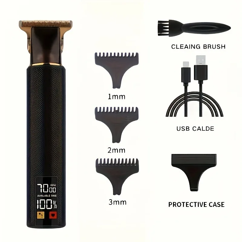 Pure metal body T9 high quality hairdresser hair salon professional razor household shaving small appliances send gift box image 4