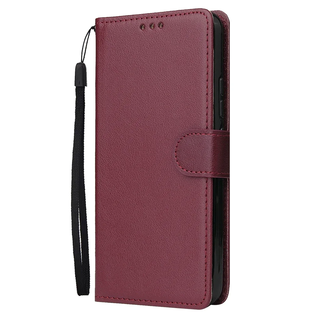 5X*Solid Color Leather Case Anti-fall Wallet Flip Phone Case For VIVO Y17/Y15/Y12/Y3/U10/1902/v1901a/v1901/1901/1902/y11/1906