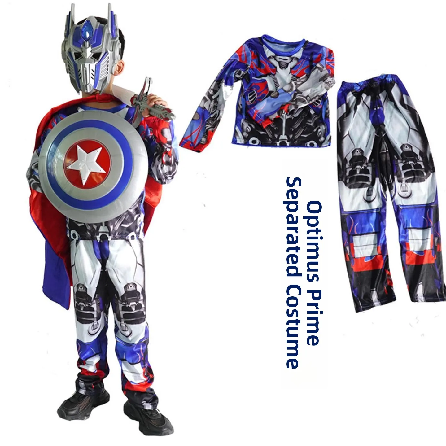 

loween Optimus Prime Children's Split Single Layer Costume Toy Full Set Activi Performance Outfit Non-branded 2025 Autum...