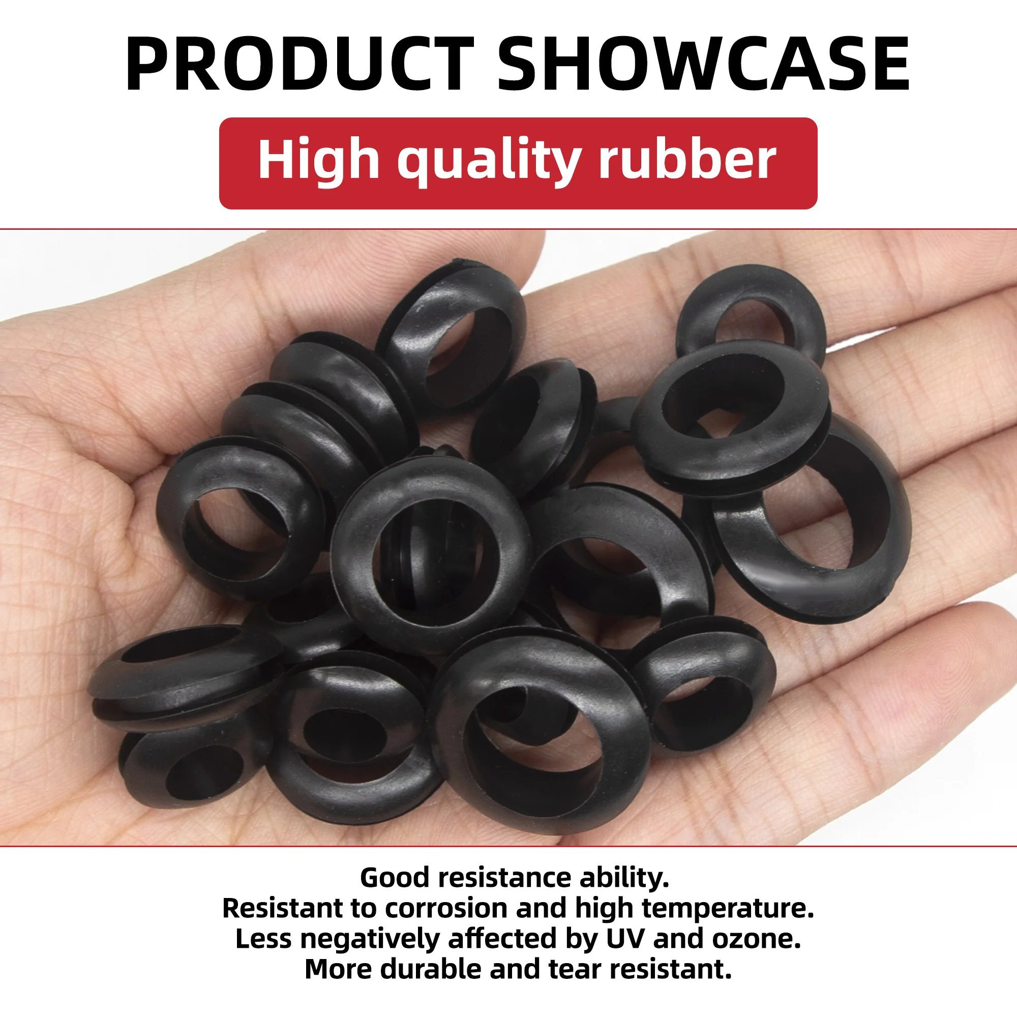 Preto gomado grommet m3 m4 m5 m6 m8 m10 m12 m14 peças de reposição de alta qualidade fiação cabo junta o-ring selos ferramentas