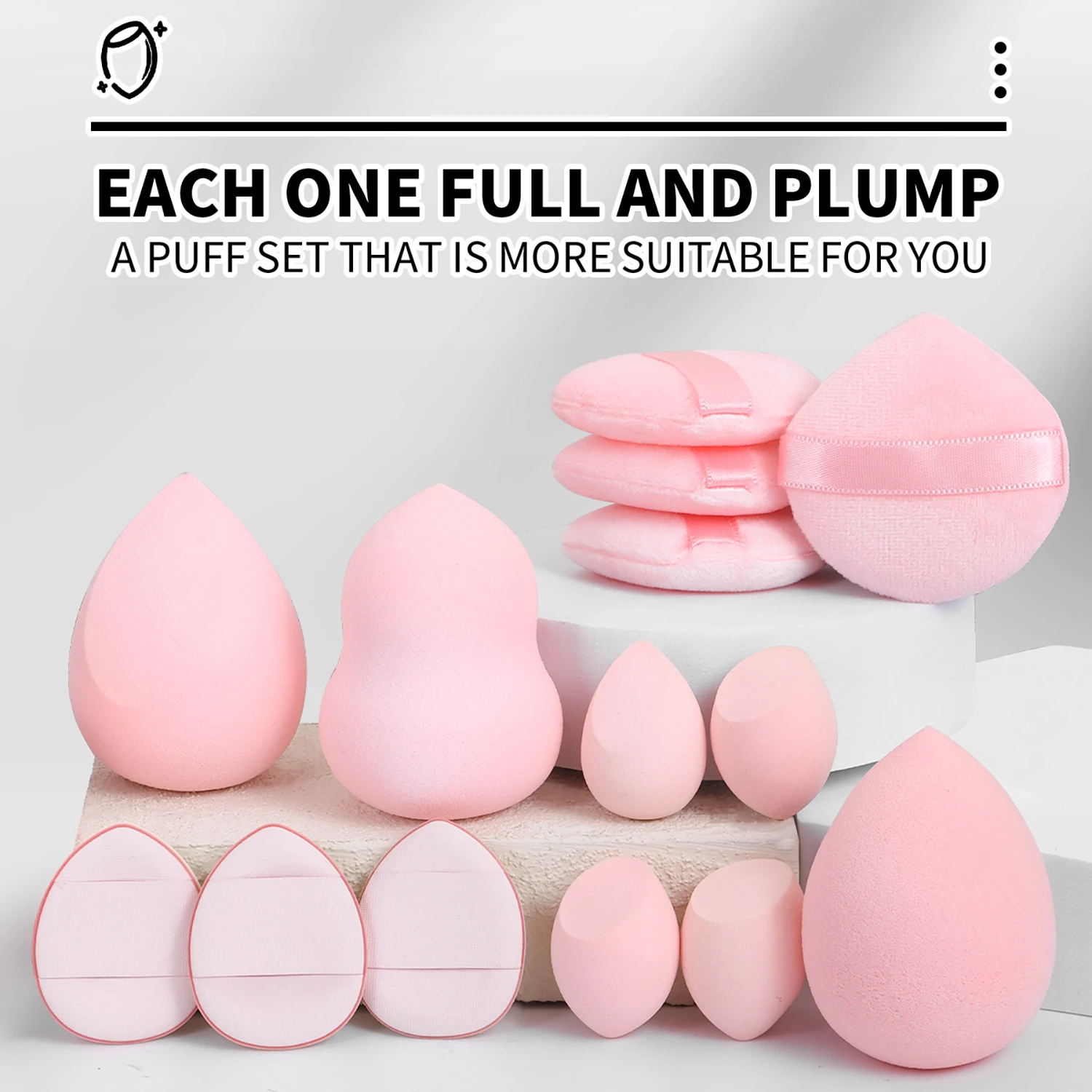 

Water Droplet Shaped Beauty Egg Powder Puff Loose Setting Sponge Shape Foundation Mixing Beauty Sponge Liquid Cream And Powde