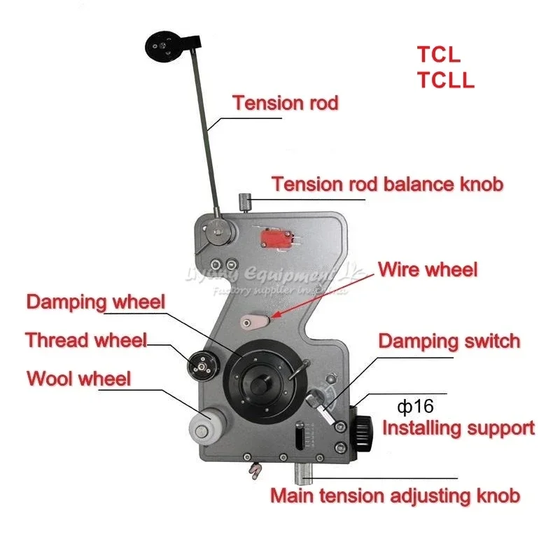 Mechanical Damping Tensioner Tension Controller For Coil Winder Winding Machine Use Different Wire Diameter From 0.02MM To 1.2MM