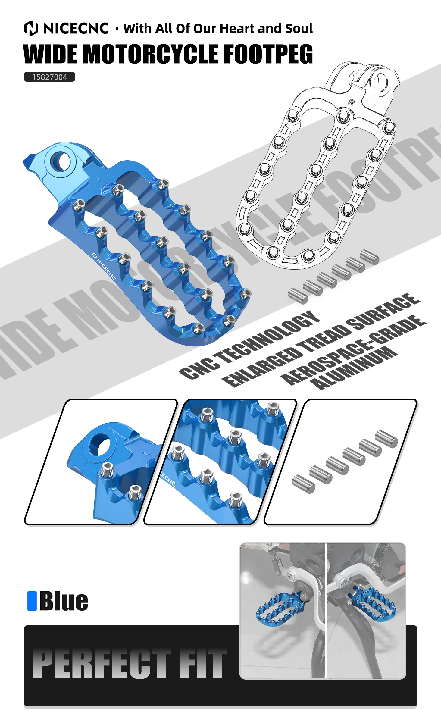 (EU-Lager) NICECNC Für Husqvarna 701 Enduro /Supermoto KTM 690 Enduro R 690 SMC R 2019-2024 Fußbremspedalhebel Fußrasten-Set – Detail 25