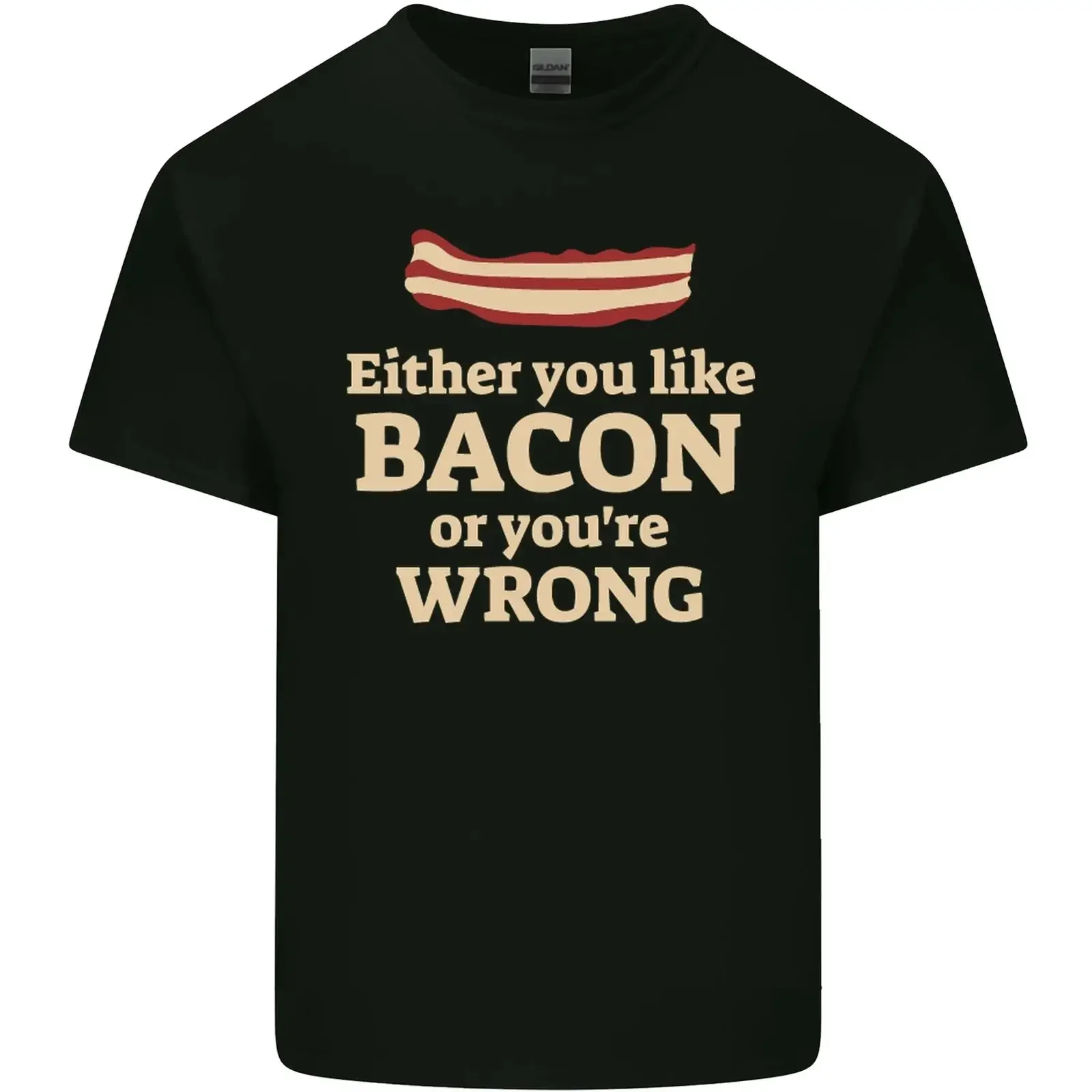 Either you like bacon or your fake funny kids' t shirt vintage Washed Slightly streetwear Stretched Soft graphic