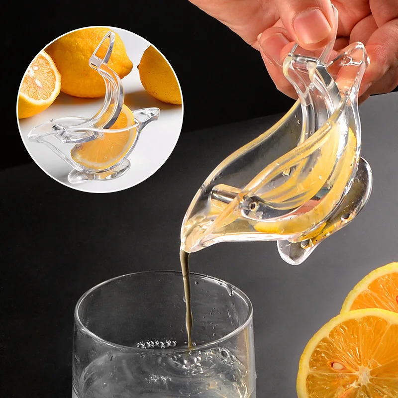 

New Manual Lemon Squeezer Bird Acrylic Lemon Slice Squeezer Portable Transparent Fruit Juicer Hand Juicer for Orange Lemon Lime