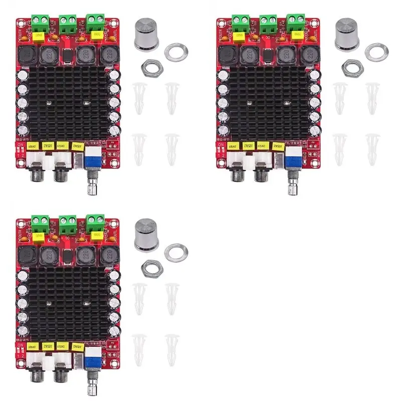 

【PUBLICITY】3X XH-M510 TDA7498 Высокомощная цифровая плата усилителя мощности 2X100 Вт, автомобильный усилитель, DC 14-34 В