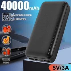 40000mAh Portable Power Bank 5V 3A Heating Battery Portable Charger External Battery Pack for Heating Vest Jacket Scarf Gloves