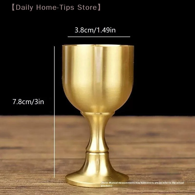 Brass Wine Glass Restaurant Goblet Tabletop Red Wine And White Wine Trumpet Copper Crafts Copper Decoration Mini Shot Glass image 6