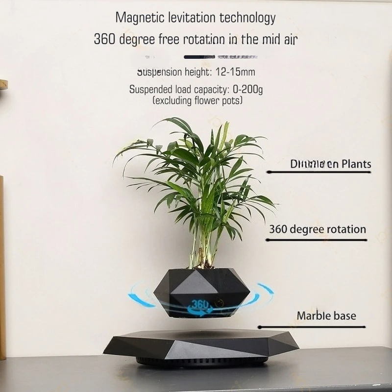 for High Quality Personalized Magnetic Floating Suspension Modern Smart Garden Interior Decoration Succulent Plant Pot