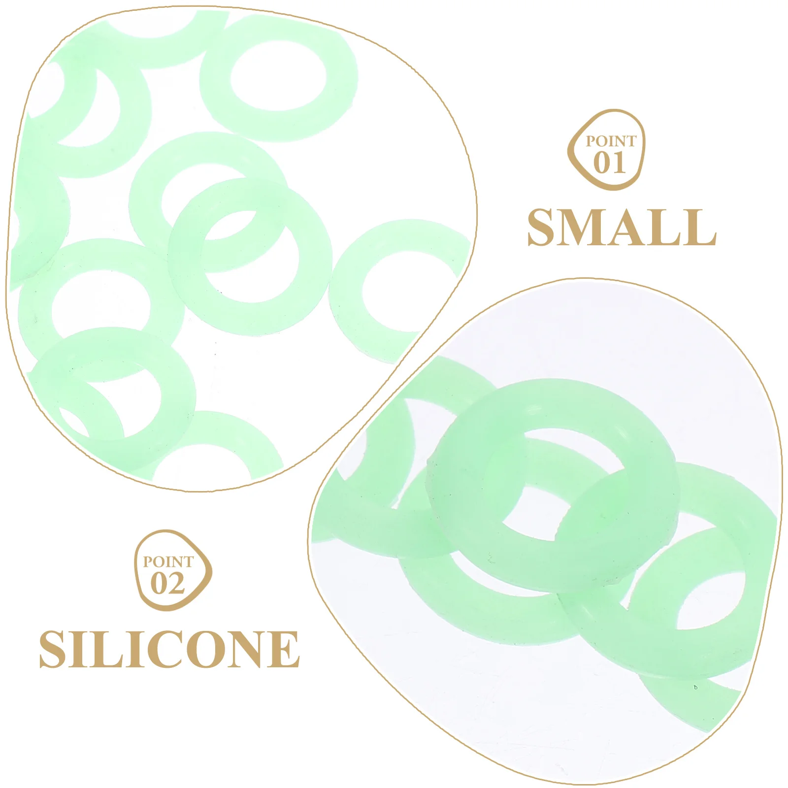 

50 PCS Tent Pegs Silicone Ring Night Ground Nail Camping Accessories