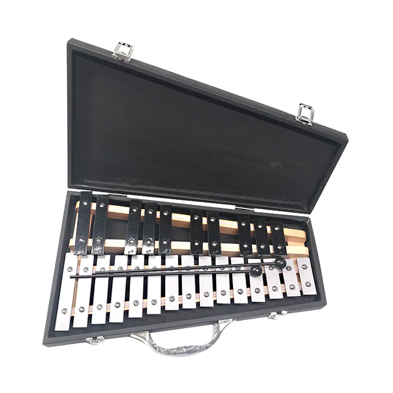 Xylophone Percussion Keyboard with Storage Case, Vibraphone Bell Stick, 25 Key