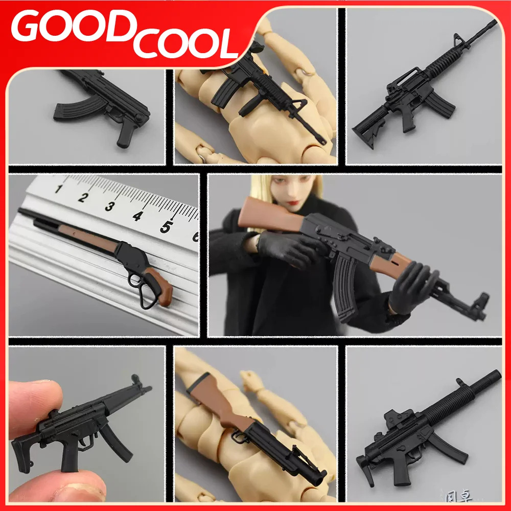 In Stock AK47 P90 MP5SD6 MP5A5 M1887 1/12 Scale Soldier Toy Gun Model Accessories For 6 Inch shf figma neca Action Figure Body