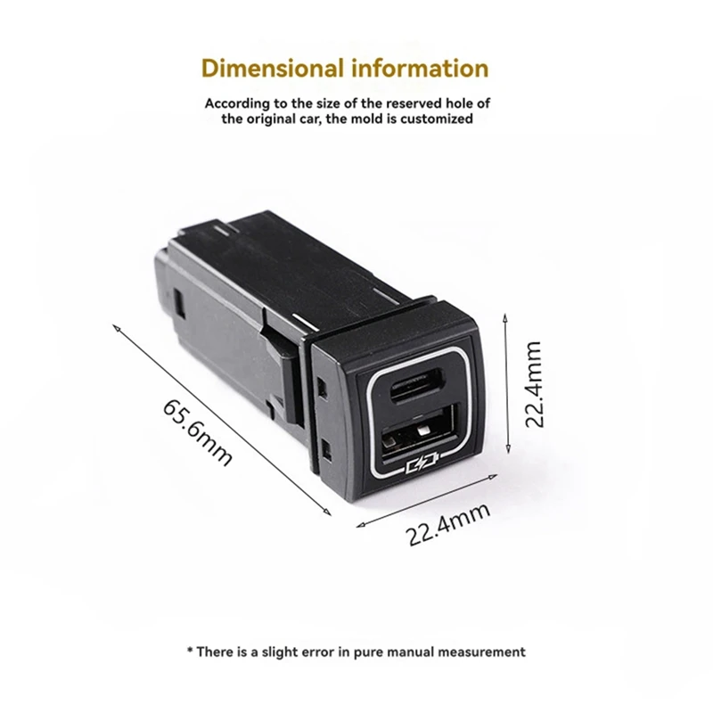

For Toyota Car USB+QC3.0 Quick Charger Interior Accessories HOT SALE
