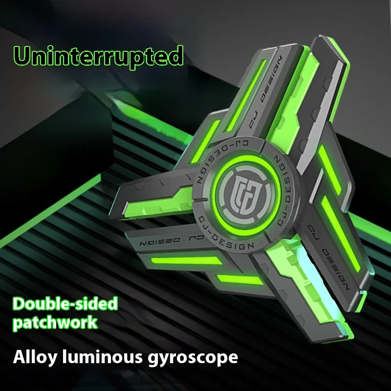 New Arrival Metal Glowing Finger Top Gyro Student Finger Toy Gift Long Lasting Spin Boys Fidget Spinner Stress Relief