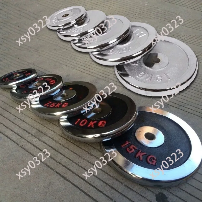 Electroplated Cast Iron Weight Plate, Universal Small Hole Dumbbell Barbell Sheet for Home Fitness