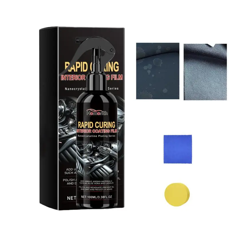 

Interior Cleaner Car Detailing 100ml Liquid Cleaner Spray Odorless Multifunctional Car Maintenance Supplies For Tires