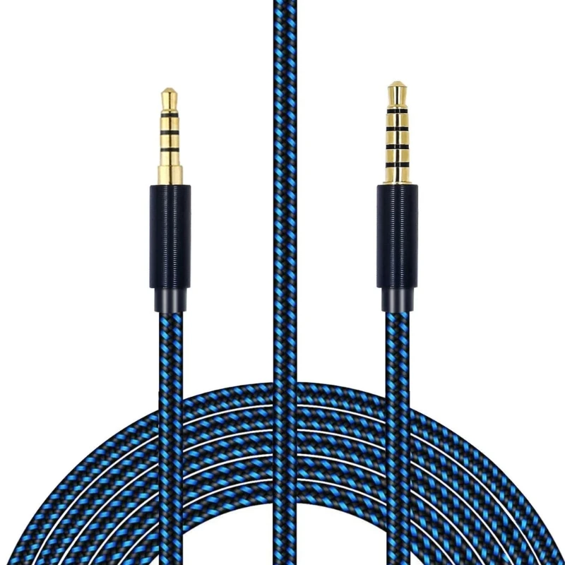 

3.5mm Headset Cord Nylon Braided Cable for A10 A30 A40 Headphones Long Lasting Wire, Gold Plated Connector 200cm