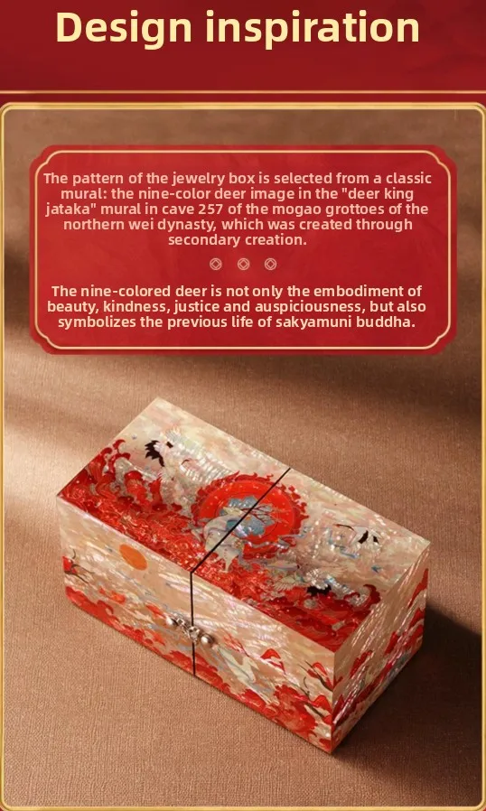 Intangible Cultural Heritage Mother-of-Pearl Inlaid Lacquer Jewelry Box, National Style Gift