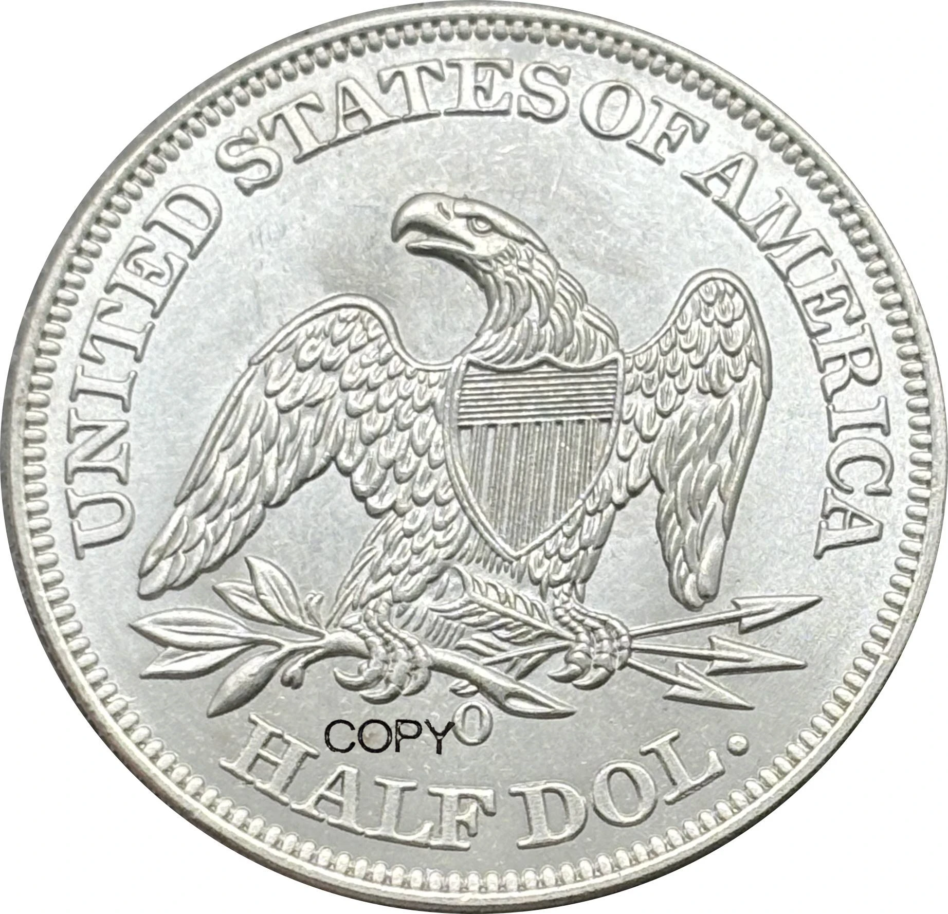 US 1861 O Seated 1/2 Half Dollar No Motto America Copy Commemorative Coin United States Ww2 Liberty Moneda Collectible Coins