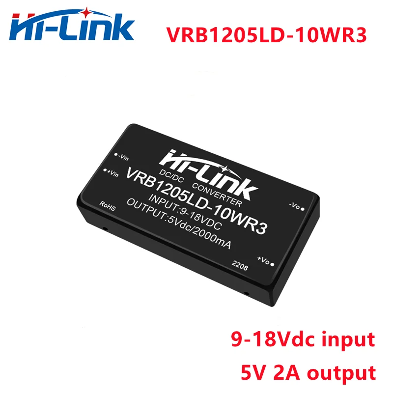 Free Shipping Hi-Link 10W DC-DC Step Down VRB1205LD-10WR3 Isolation Converter 24V(9-18Vdc) to 5V 2A Output Power Supply Module