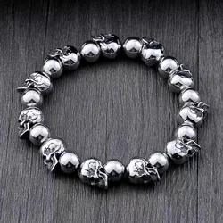 Full Skull Bracelet Adjustable Size Gothic Men's Motorcycle Riding Bracelet Hip Hop Punk Rock Jewelry