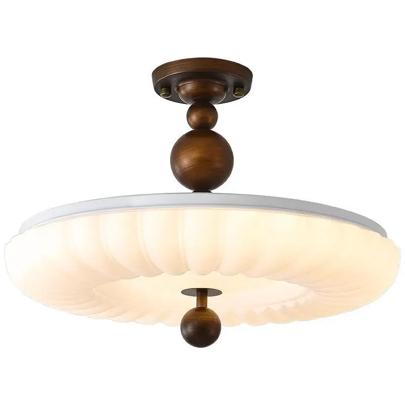 

French Medieval Song Dynasty aesthetics bedroom light Ceiling light cream style master Bedroom light Maillard style retro Style